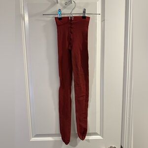 Wolford Patterned Thick Karter Fashion Tights in Red/Black